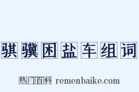 骐骥困盐车组词是什么意思的图片